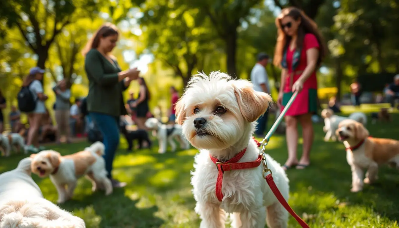 How to Train a Small Dog to Respond to Commands in Crowded Spaces