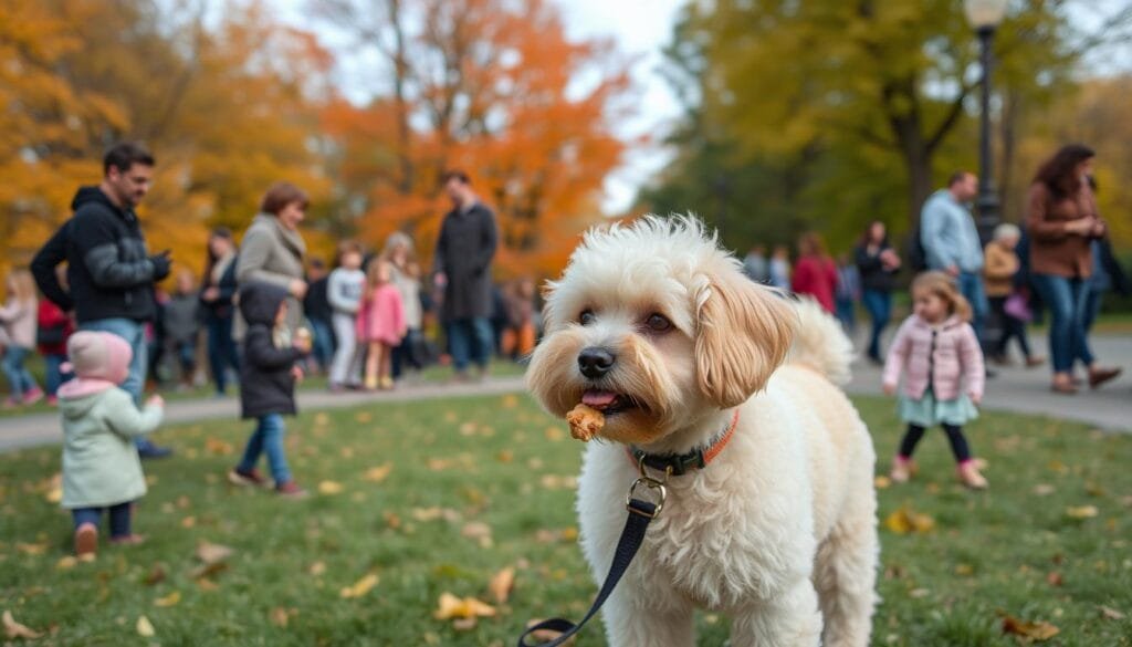small dog training in busy areas
