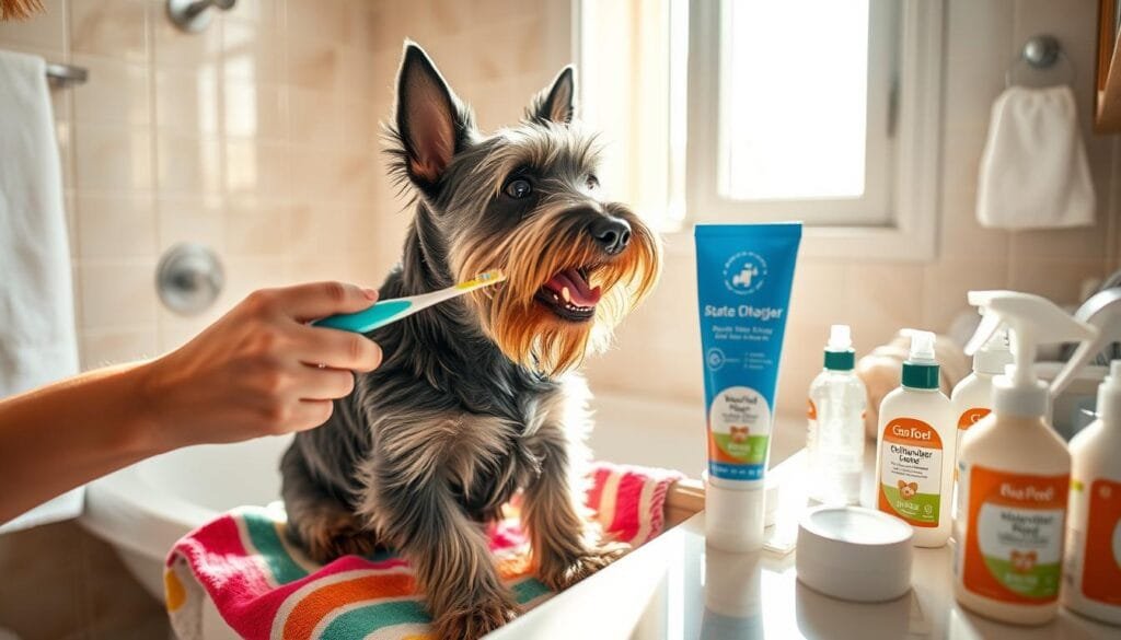 brushing small dog teeth